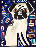Original art for sale at UGallery.com | Ozzie the Pug - Commission by Jessica JH Roller | $650 | acrylic painting | 16' h x 12' w | thumbnail 1