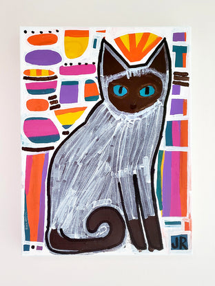 Original art for sale at UGallery.com | Siamese Kitten by Jessica JH Roller | $375 | acrylic painting | 16' h x 12' w | photo 3