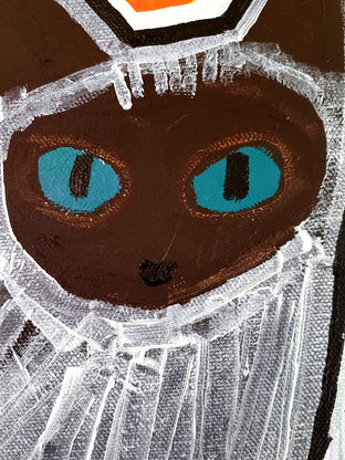 Siamese Kitten by Jessica JH Roller |   Closeup View of Artwork 