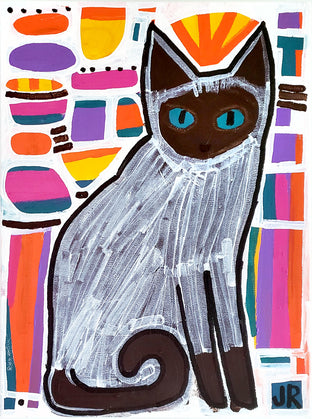 Original art for sale at UGallery.com | Siamese Kitten by Jessica JH Roller | $375 | acrylic painting | 16' h x 12' w | photo 1
