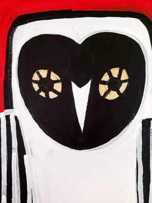 Original art for sale at UGallery.com | Two Barn Owls by Jessica JH Roller | $900 | acrylic painting | 24' h x 18' w | photo 4
