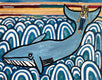 Original art for sale at UGallery.com | Whale Ride by Jessica JH Roller | $875 | acrylic painting | 22' h x 28' w | thumbnail 1
