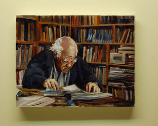 Original art for sale at UGallery.com | D.D. Reading by Onelio Marrero | $350 | oil painting | 12' h x 16' w | photo 3