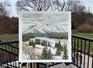Original art for sale at UGallery.com | Gallatin Range by Jill Poyerd | $1,150 | watercolor painting | 20' h x 20' w | photo 3