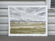 Original art for sale at UGallery.com | Mountain Range by Jill Poyerd | $1,300 | watercolor painting | 18' h x 24' w | thumbnail 3