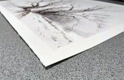 Original art for sale at UGallery.com | Poplars in Winter by Jill Poyerd | $1,500 | watercolor painting | 16' h x 24' w | thumbnail 2