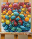 Original art for sale at UGallery.com | Rainbow Harvest by Jinny Tomozy | $775 | oil painting | 12' h x 12' w | thumbnail 3