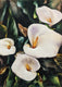 Original art for sale at UGallery.com | Lily Quartet by Jinny Tomozy | $1,700 | watercolor painting | 20' h x 14' w | thumbnail 1