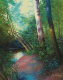 Original art for sale at UGallery.com | Beside Still Waters by Jo Galang | $575 | oil painting | 14' h x 11' w | thumbnail 1
