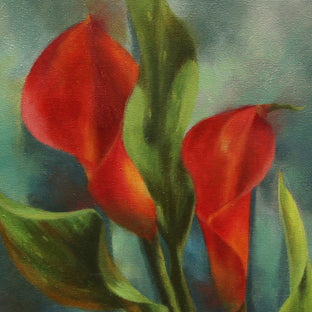 Original art for sale at UGallery.com | Calla Lily by Jo Galang | $575 | oil painting | 14' h x 11' w | photo 4