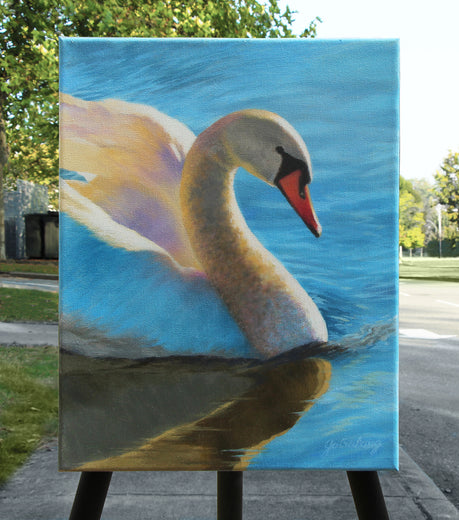 Elegance by Jo Galang |  Side View of Artwork 