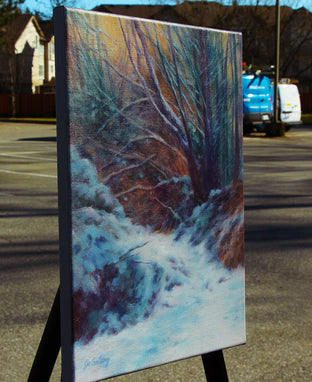 First Snow by Jo Galang |  Side View of Artwork 