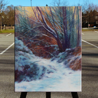 Original art for sale at UGallery.com | First Snow by Jo Galang | $575 | oil painting | 14' h x 11' w | photo 3