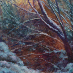 First Snow by Jo Galang |   Closeup View of Artwork 