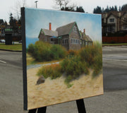 Original art for sale at UGallery.com | The Beach House by Jo Galang | $525 | oil painting | 11' h x 14' w | thumbnail 2