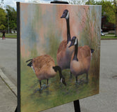 Original art for sale at UGallery.com | Three's Company by Jo Galang | $900 | oil painting | 16' h x 20' w | thumbnail 2