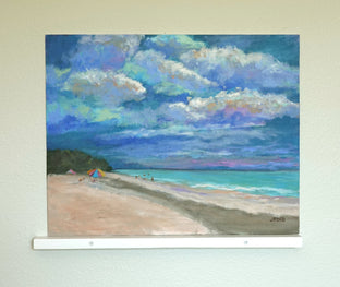 Original art for sale at UGallery.com | Warm Sand and Beautiful Clouds by Joanie Ford | $450 | acrylic painting | 16' h x 20' w | photo 3