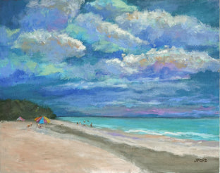 Original art for sale at UGallery.com | Warm Sand and Beautiful Clouds by Joanie Ford | $450 | acrylic painting | 16' h x 20' w | photo 1