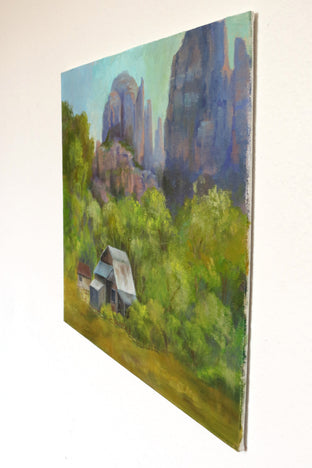 Original art for sale at UGallery.com | Cathedral Rock Ranch by Joanie Ford | $275 | oil painting | 11' h x 14' w | photo 2