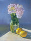 Original art for sale at UGallery.com | Flowers and Lemons by Joanie Ford | $275 | oil painting | 10' h x 8' w | thumbnail 1