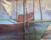 Original art for sale at UGallery.com | Gondola Waiting for Passengers by Joanie Ford | $450 | oil painting | 16' h x 20' w | thumbnail 4
