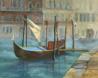 Gondola Waiting for Passengers by Joanie Ford |  Artwork Main Image 