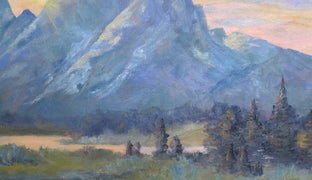 Sunset on the Tetons by Joanie Ford |   Closeup View of Artwork 