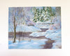 Original art for sale at UGallery.com | Fresh Snow by the Creek by Joanie Ford | $275 | pastel artwork | 12' h x 15' w | thumbnail 3