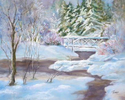 Fresh Snow by the Creek by Joanie Ford | Artwork Main Image