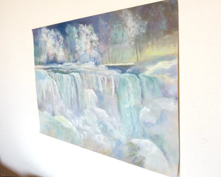 Original art for sale at UGallery.com | Frozen Niagara by Joanie Ford | $275 | pastel artwork | 12' h x 18' w | photo 2
