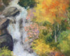 Original art for sale at UGallery.com | Hidden Forest Falls by Joanie Ford | $275 | pastel artwork | 12' h x 15' w | thumbnail 4
