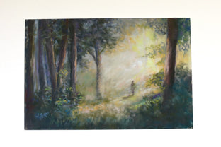 Original art for sale at UGallery.com | Morning Walk by Joanie Ford | $275 | pastel artwork | 12' h x 18' w | photo 3