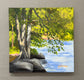 Original art for sale at UGallery.com | Best Spot on the River by JoAnn Golenia | $700 | acrylic painting | 20' h x 20' w | thumbnail 3