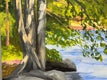 Original art for sale at UGallery.com | Best Spot on the River by JoAnn Golenia | $700 | acrylic painting | 20' h x 20' w | thumbnail 4