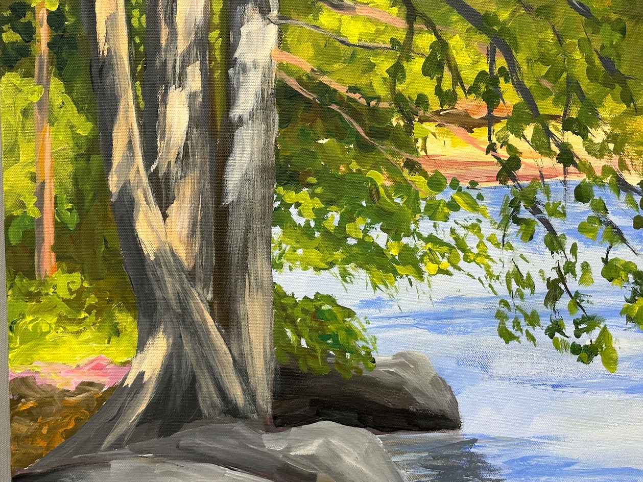 Best Spot on the River by JoAnn Golenia |  Closeup View of Artwork 