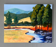 Original art for sale at UGallery.com | Summer Grasses by JoAnn Golenia | $1,125 | acrylic painting | 24' h x 30' w | thumbnail 3