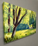 Original art for sale at UGallery.com | Summer Morning by JoAnn Golenia | $875 | acrylic painting | 18' h x 30' w | thumbnail 2