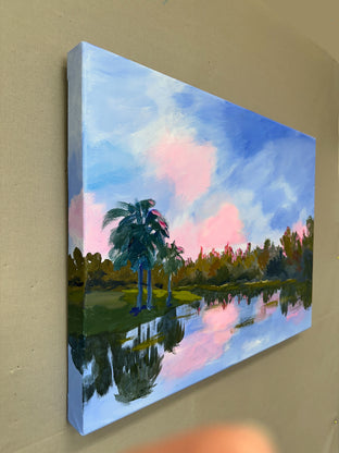 Sunrise at the Lakes by JoAnn Golenia |  Side View of Artwork 