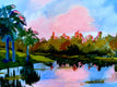 Original art for sale at UGallery.com | Sunrise at the Lakes by JoAnn Golenia | $650 | acrylic painting | 18' h x 24' w | thumbnail 4