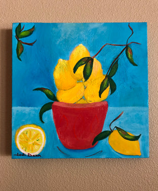 Original art for sale at UGallery.com | Lemon Squeeze by Jodi Dann | $400 | acrylic painting | 12' h x 12' w | photo 3