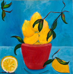 Original art for sale at UGallery.com | Lemon Squeeze by Jodi Dann | $400 | acrylic painting | 12' h x 12' w | photo 1