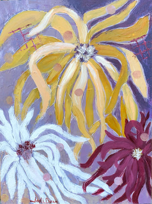 Original art for sale at UGallery.com | Petals In Bloom by Jodi Dann | $350 | mixed media artwork | 12' h x 9' w | photo 1