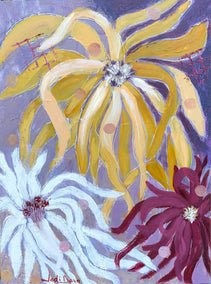 mixed media artwork by Jodi Dann titled Petals In Bloom