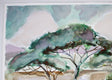 Original art for sale at UGallery.com | Acacia Trees 1 by Joe Giuffrida | $950 | mixed media artwork | 15' h x 22' w | thumbnail 2