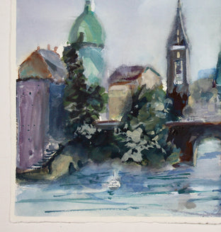 Original art for sale at UGallery.com | Charles Bridge, Prague by Joe Giuffrida | $725 | mixed media artwork | 11' h x 15' w | photo 2