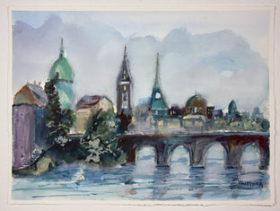 Original art for sale at UGallery.com | Charles Bridge, Prague by Joe Giuffrida | $725 | mixed media artwork | 11' h x 15' w | photo 3