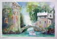 Original art for sale at UGallery.com | Lake Como by Joe Giuffrida | $1,150 | mixed media artwork | 15' h x 22' w | thumbnail 3