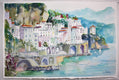 Original art for sale at UGallery.com | Amalfi Coast by Joe Giuffrida | $1,050 | watercolor painting | 15' h x 22' w | thumbnail 3