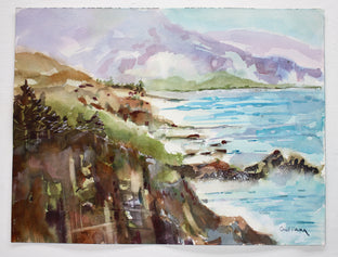 Original art for sale at UGallery.com | Big Sur by Joe Giuffrida | $725 | watercolor painting | 12' h x 16' w | photo 3