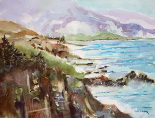 Original art for sale at UGallery.com | Big Sur by Joe Giuffrida | $725 | watercolor painting | 12' h x 16' w | photo 1